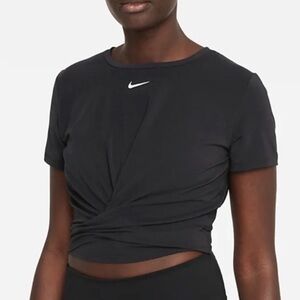 Nike Women's Black Twist Crop Top
